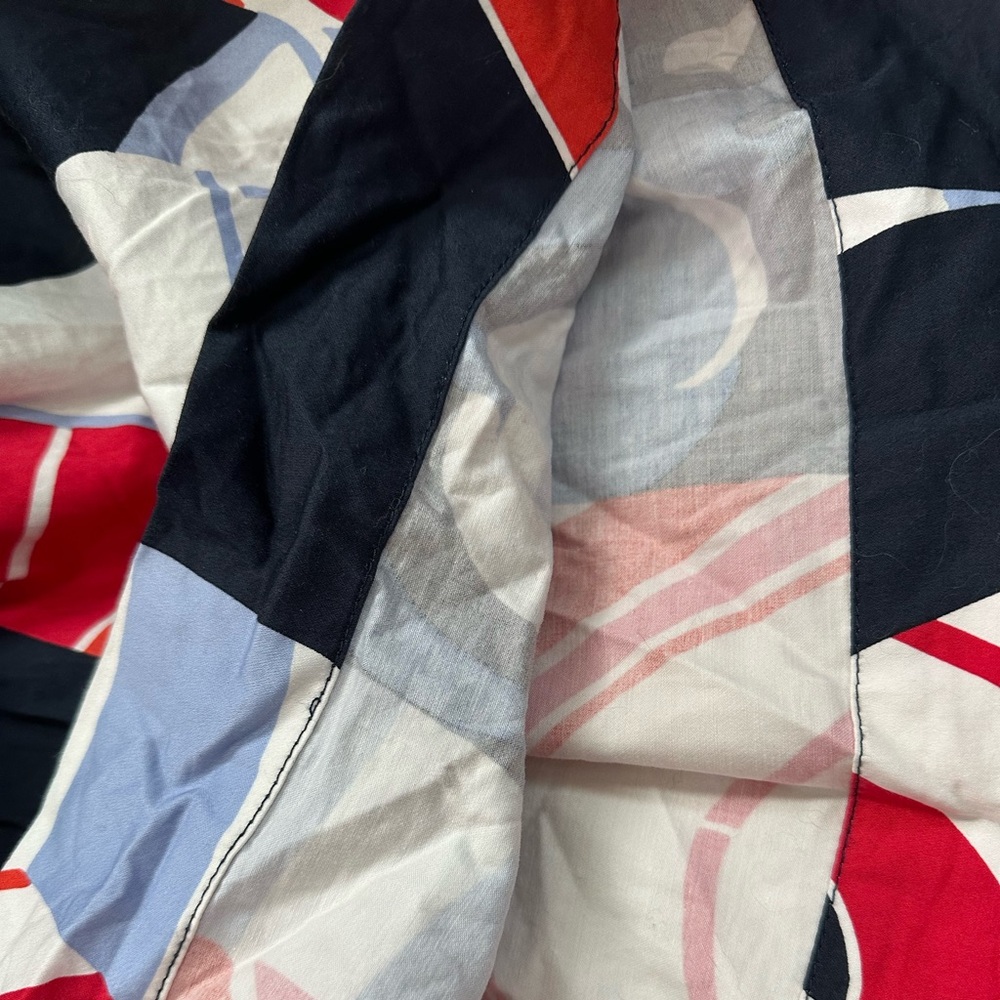 Talbots Red and Blue Abstract Midi Dress - Picture 5 of 5
